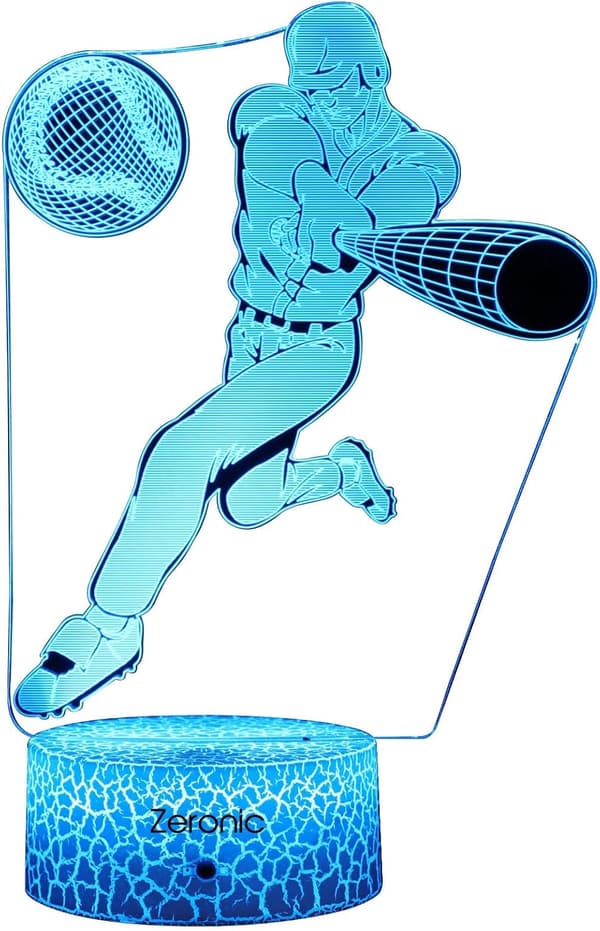 Baseballgaver, Baseballspiller Nattlys, Baseballlampe m