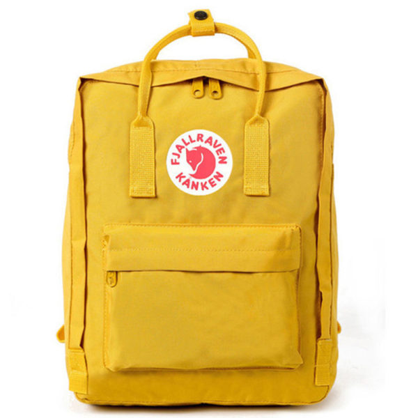 Skolryggsäck Travel Fox Bag för män & kvinnor Lätt högskoleryggsäck yellow 20L