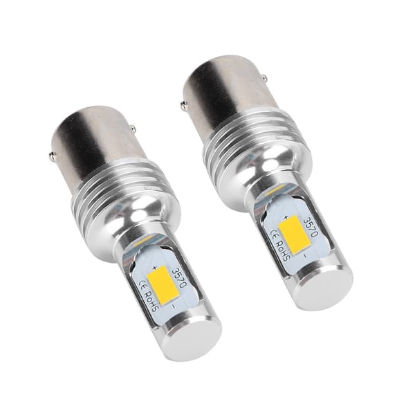 2 stk 1156 BA15S 80W 8000K Baklygte Gul Blinklys med Dekoder 12-24V Universal