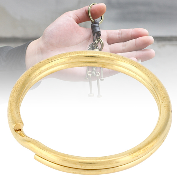 10 stk. Messing Nøglering Guld Taske Krog Forbindelse Nøglering DIY Læder Håndværk Hardware Tilbehør 35mm