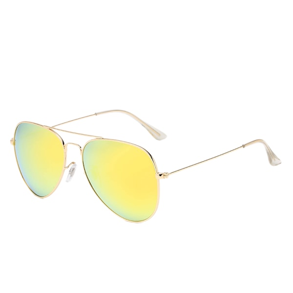 Polariserade Aviator Solglasögon för Män Kvinnor Metall Flat Top Su
