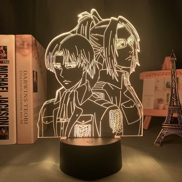 Attack on Titan 3D Anime Lamppu Yö Levi Ackerman Illuusio N