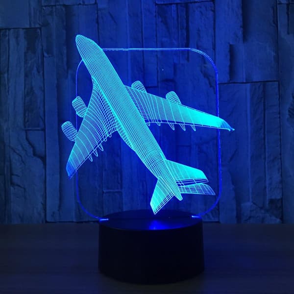 Flygplan Krigsflygplan Modell Kreativ 3D Nattljus Touch Jet Pl