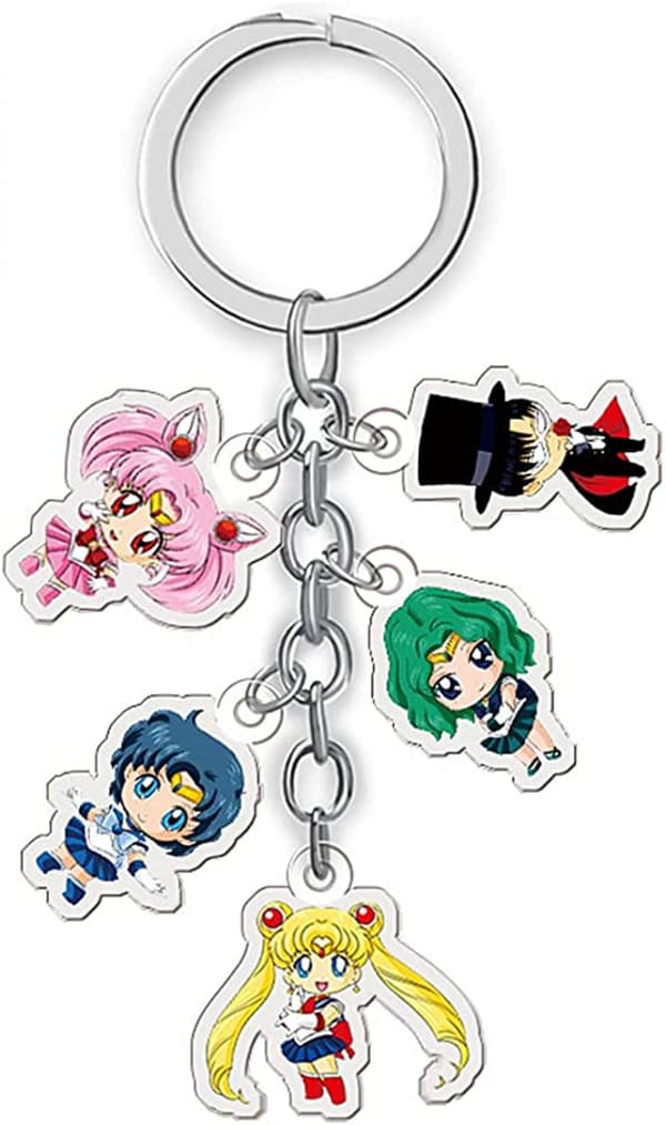 2-pack Sailor Moon Nyckelring Anime Söt Hänge Accessoar