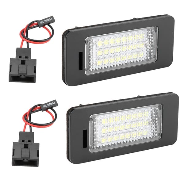 2 stk 1,5W 12V LED 6000K Nummerplate LED Lys Lampe for A4(B8)Allroad A1 2011~2010~A7