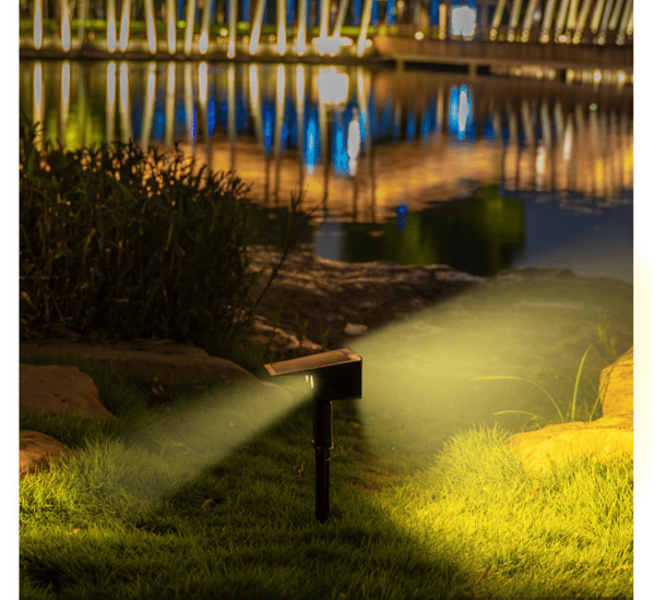 Solar Landskabsspotlights 30 LED'er, IP65 Vandtæt Solar Sp Warm White