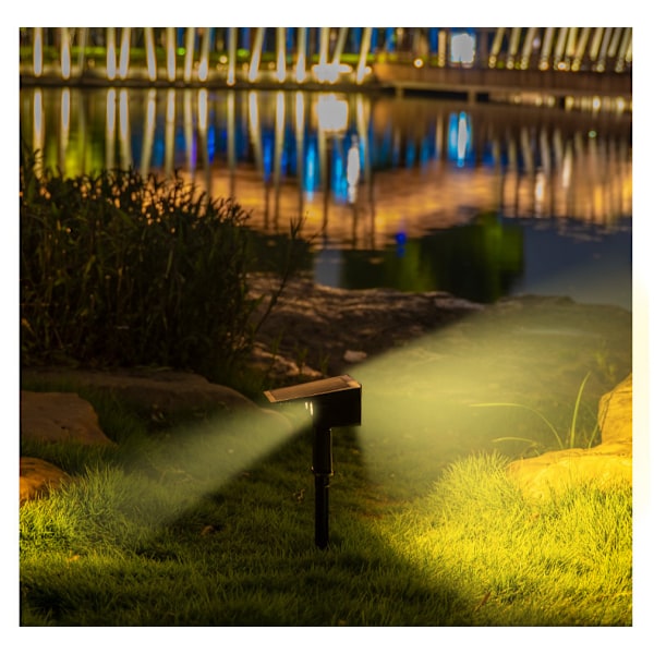 Solcelle Landskapsspotlights 30 LED, IP65 Vanntett Solcelle Sp Warm White