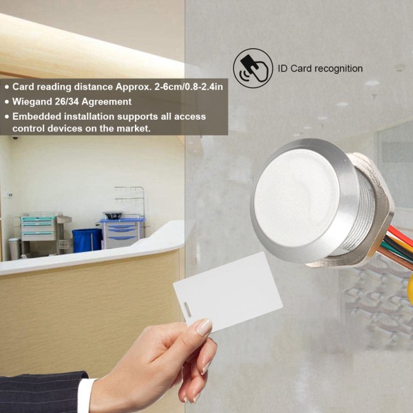 Mini RFID-kontroller inbyggd vattentät accesskontrollläsare Wiegand26/34-gränssnitt TypeA