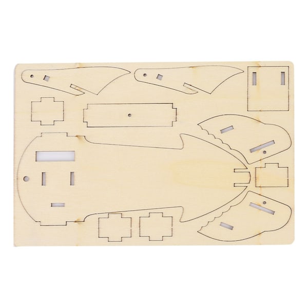Kilpa-auton kokoamispaketti Manuaalinen DIY Puinen autosetti 1.5V Lasten opetus kokoamispaketti (WF Kilpa-auto B(Pieni auto pää) )