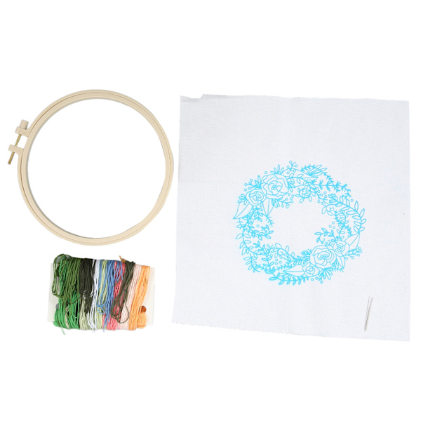 Trykt broderi grønt sommermønster klassisk mote vakre broderikit for hjemmedekorasjon gave