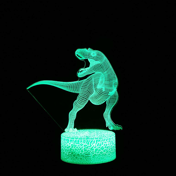 3D LED-skrivbordslampa nattlampa RC fjärrkontroll 7 färger ändras