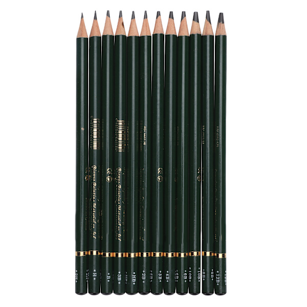 12-pack skiss pennor set trä giftfria målningsritning pennor konstmaterial