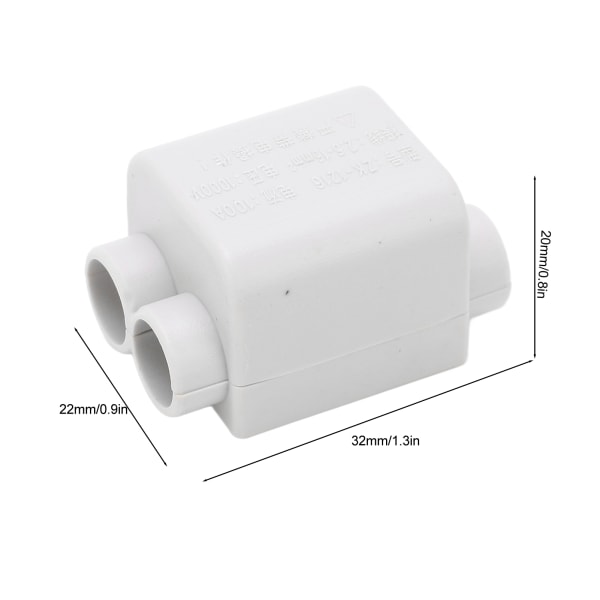 5 stk. Splitter Wire Connector 1 ind 2 ud Brass Conductor Høj Effekt Hurtig Ledning Terminal Blokke 1000V 100A