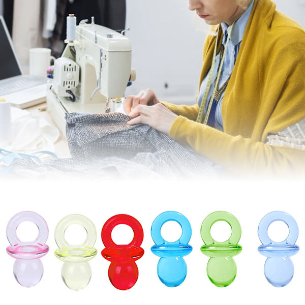 100 st akryl transparenta bröstvårtor babyshower present kläder accessoarer dekorationer (färgglada)