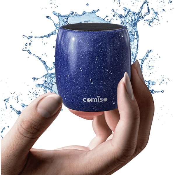 Liten høyttaler, Bluetooth-høyttaler med 360° HD stereolyd og robust bass, Minihøyttalere med håndfri samtale, IP67 vanntett, Port