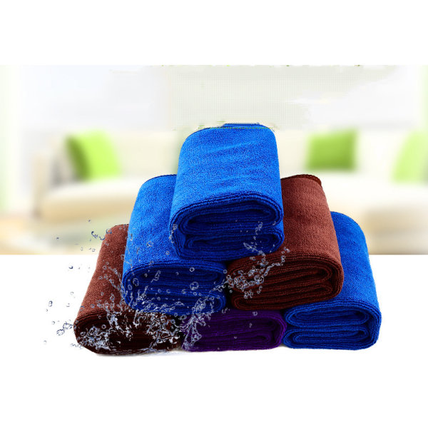 Biltvätt Handduk Mikrofiber Tjockad Fleece Biltvätt Handduk Superabsorberande Bil Torka Bil Rengöringstillbehör（kaffe）