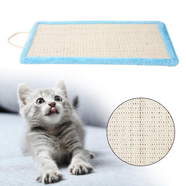 Sisal-riippuva kissanpentujen raapimapuu Catnip-raapimapuu Kynsilauta Lemmikkieläinten lelu Lisävaruste Sininen