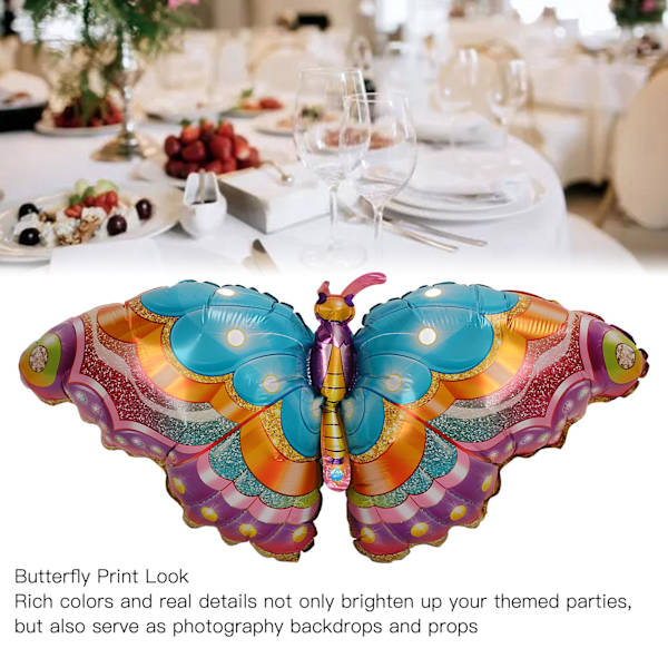 8 stk. 3D sommerfugl folie ballon genanvendelig selvforseglende aluminiumsfolie dyr ballon sommerfugle balloner fødselsdag til bryllup