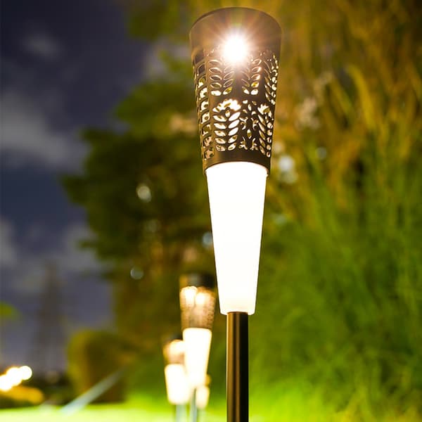 Solcellelamper for Gangvei - 2 Pakning Lyse LED Solcelle Hagelamper Warm White