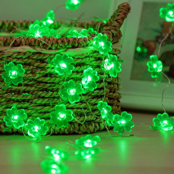 St Patrick's Day Shamrocks String Lights Dekor