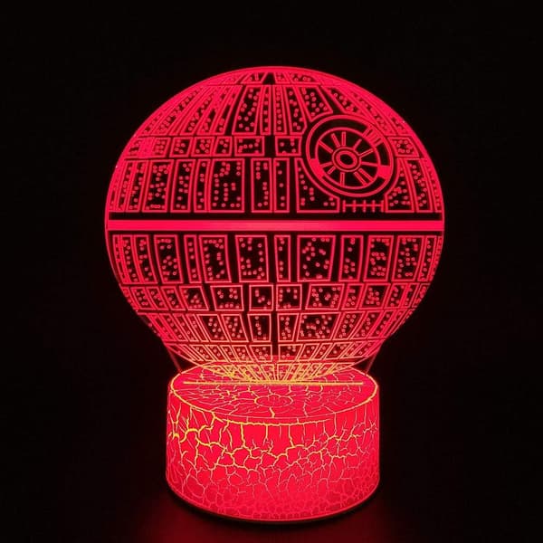 3D Optisk Illusjon Nattlys, Visuell Kreativ LED Skrivebordslampe