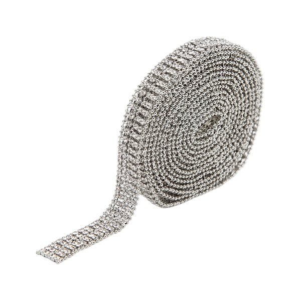Rhinestone-kjede 2 meter lang Premium Material Robust Holdbar Iøynefallende Bred applikasjon Rhinestone Trim