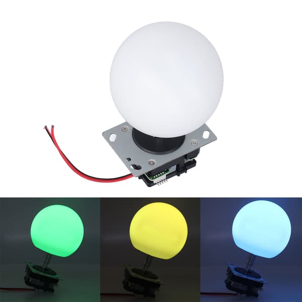 Arcade Joystick Farverigt Lys 5P Interface Joystick Skaft med 5P Kabel til Spil Forlystelsesmaskine Cool Running