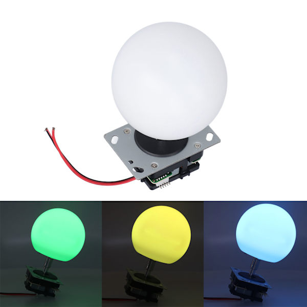 Arkadjoystick Färgglatt Ljus 5P Gränssnitt Joystick Axel med 5P Kabel för Spel Nöjesmaskin Cool Running