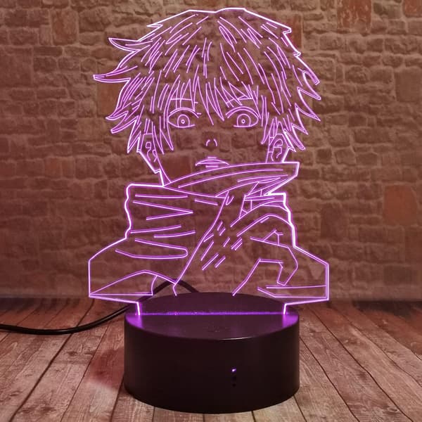 Japan Anime Lampe - 3D Gojo Satoru Action Figur 7 Farve Auto