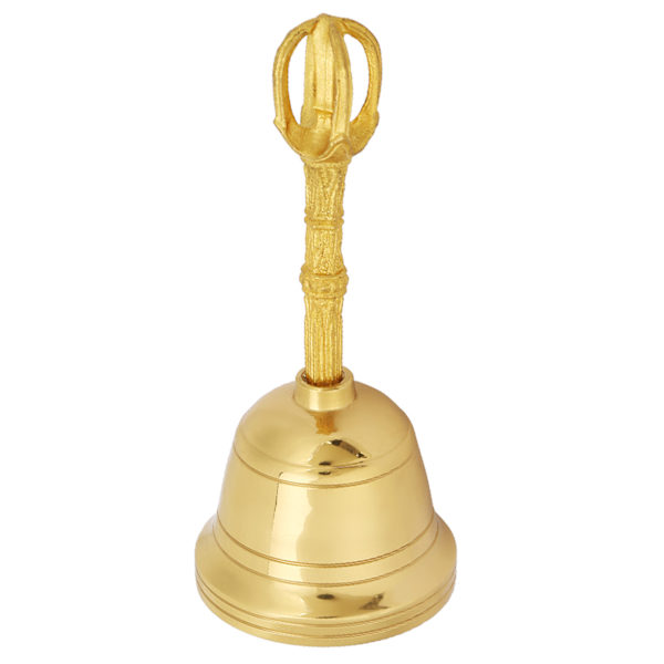 Populär ren mässingshandklocka buddhistisk klocka Feng Shui taoistiskt instrument 4,5 tum skaller