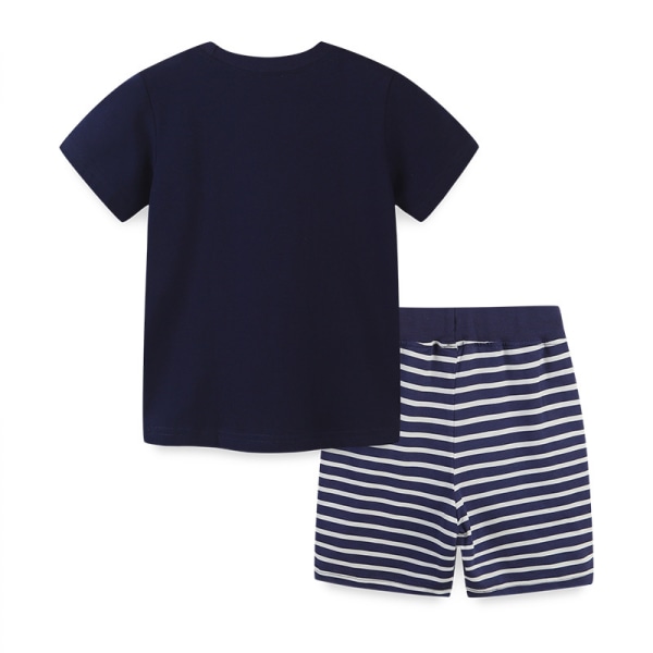 Pojkpyjamas set kortärmad sovkläder bomull 3T-7T, S