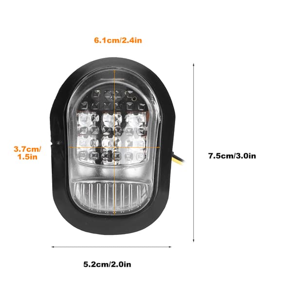 Motorcykel Blinklys 9LED Indikatorer Universal Blinklys 12V Gul