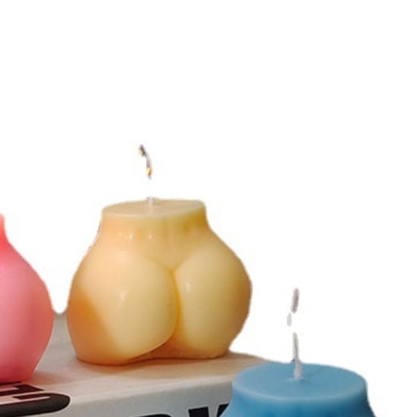 2 STK Sojavoks Cute Body Candle Dekorative Cool Shaped Candles