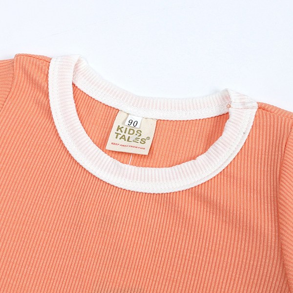 Toddler Solid Cotton Daily Short Summer Pyjamas,S(Orange)