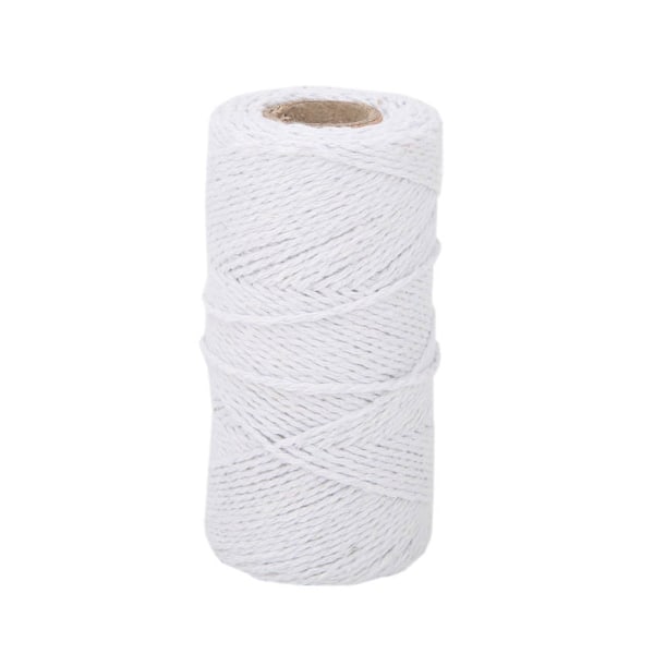 100m / 328,1ft ompelukäsin ompeleminen DIY-käsityö Vintage Braid Cord Jute Twine (valkoinen)