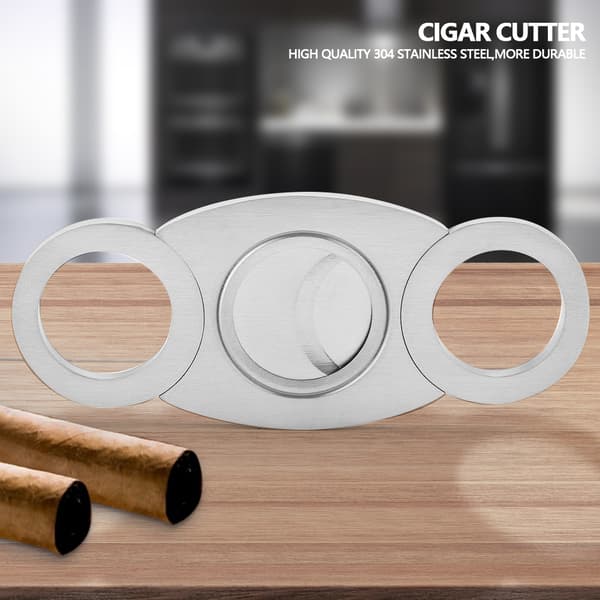 304 rustfritt stål sigarkutter ring 22mm dobbel blad sigarsaks