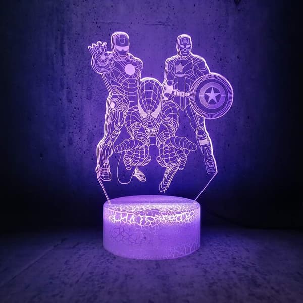 7 Farveskiftende Natlampe 3D Atmosfære Pærelys 3D V