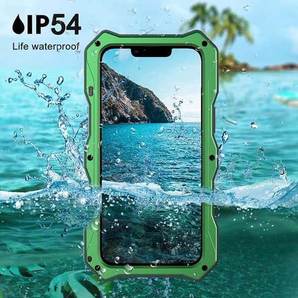 Kompatibel med iPhone 12 Pro  Vattentätt Metallfodral, Byggt
