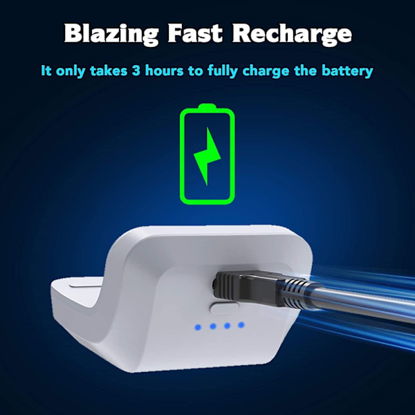 Uppladdningsbart batteripack för handkontroll 1500mAh Snabbladdning LED-indikator USB Typ C Batteri för PS5