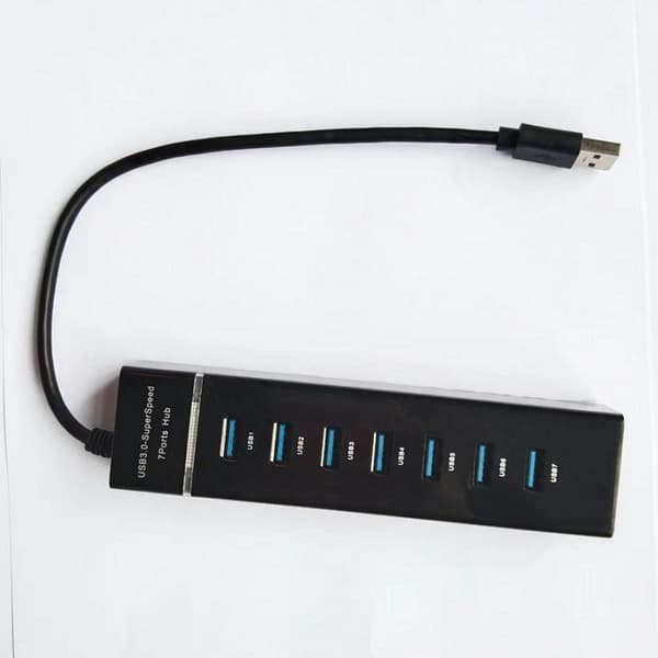 USB 3.0 Notebook/Desktop Utvidelsesdokk, En-Drags Syv-Hubs Hub, 0,3 Meter Lang