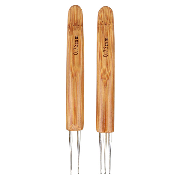 Dreadlocks virka kit 3 krok 2 krok bambu skaft rostfritt stål nål fläta hårverktyg