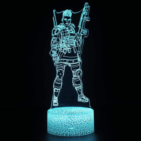 3D Optisk Illusjon LED Nattlys, 16 Farger Kan Endres wi