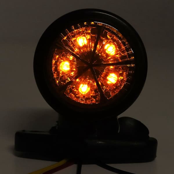 12V 10LED Mini Rund Sidemarker Kulelys Signalindikatorlampe for Tilhenger Lastebil
