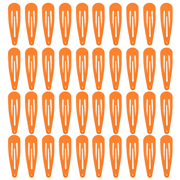 40 stk oransje metallspenner for hår, 2 tommers spenner for kvinner orange