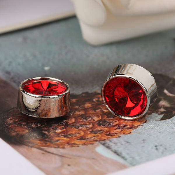 20 st nitar med rund nitar i legering för gör-det-själv-skor, kläder och väskor, dekoration med 20 st brickor, 12 mm, röd