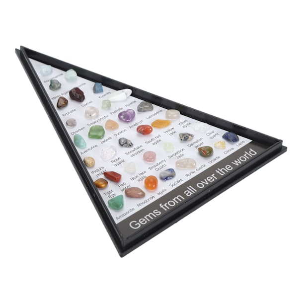 Mineral Rock Collection Kit - Roligt och attraktivt vetenskapligt kit med tydlig displaylåda för barn Set 1
