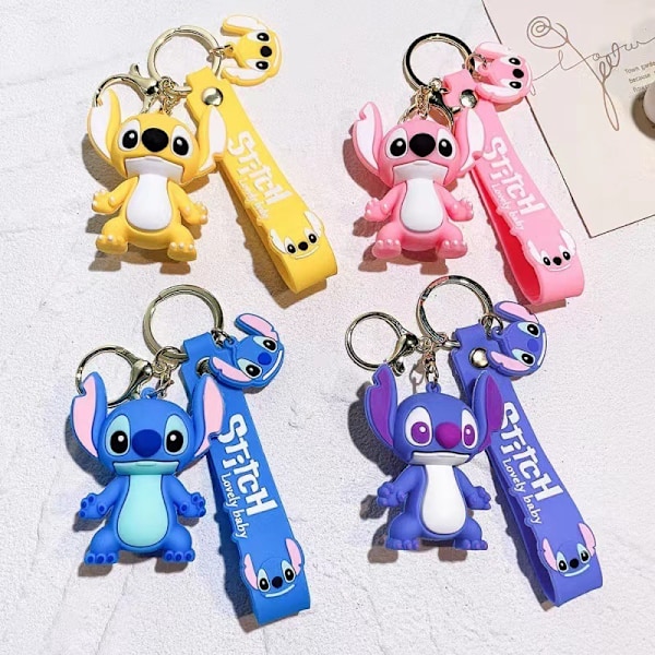 Piirroshahmo avaimenperät tytöille ja pojille, söpö Kawaii avaimenperä, reppuavaimenperä tarvikkeet ranneke avaimenperä auton riipukset, yllätys syntymäpäivälahjat Blue