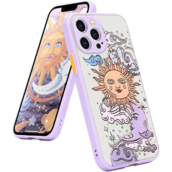 Kompatibel med iPhone 13 Pro  fodral matt genomskinlig design sol