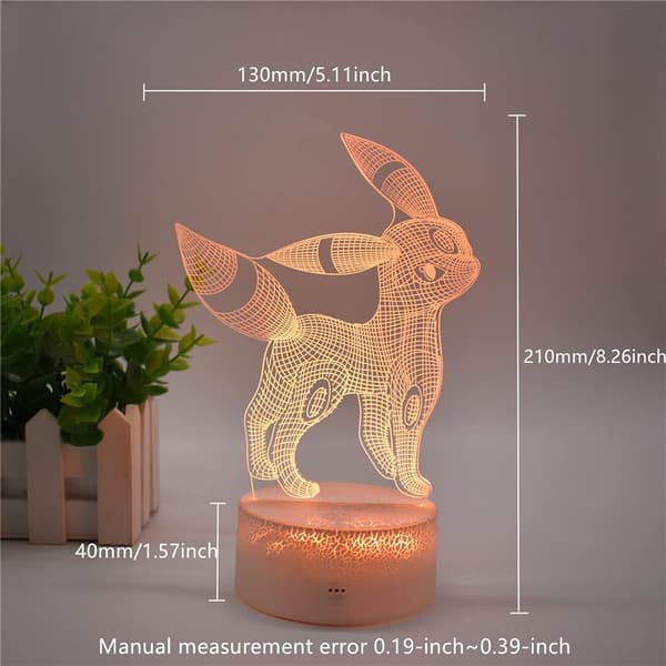 3D Illusjon Alv Nattlys, LED Bordlamper, Hjemmeinnredning, Berøring