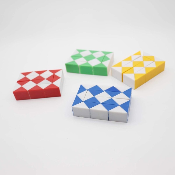 24 blokke Magic Snake Cube, Mini Plastic Puzzle Cube, Fidge